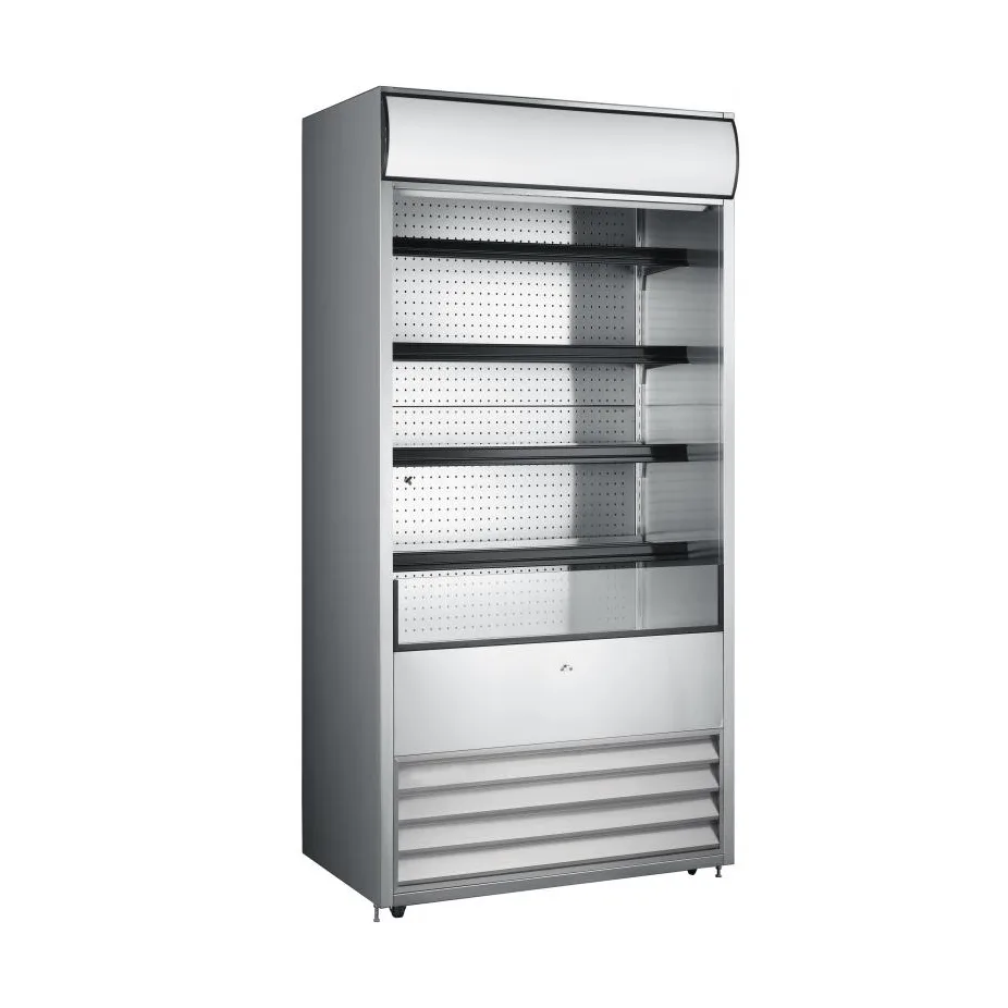 Omcan USA 43459 36" Vertical Open Air Merhandiser, Self-Contained, 4 Shelves, 18.7 cu ft.