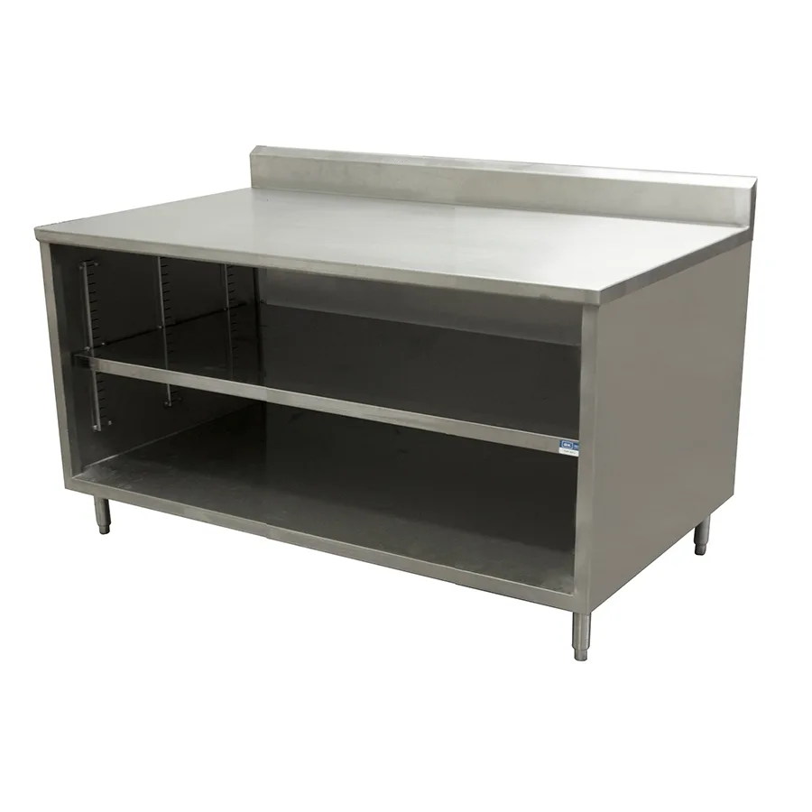BK Resources CSTR5-3660 Cabinet Base Open Front Work Table, 60"W x 36"D - Square / Flat Edge