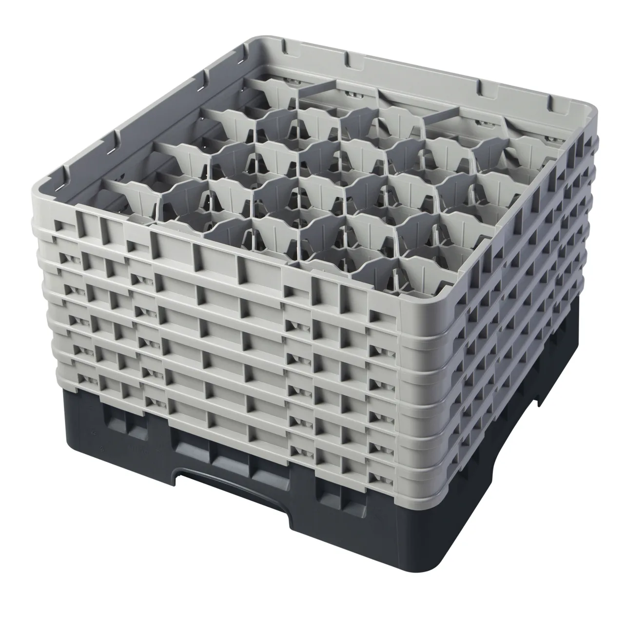Cambro 20S1114110 Camrack Glass Rack, Black, Full Size, 20 Compartments, 3-7/8 Max Dia, 11-3/4 Max Height