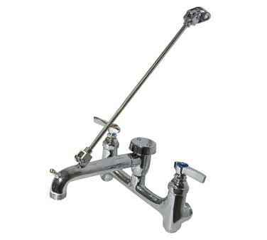 Serv-Ware SF1000 Mop Sink Service Faucet, Wall Mount, 8" Centers