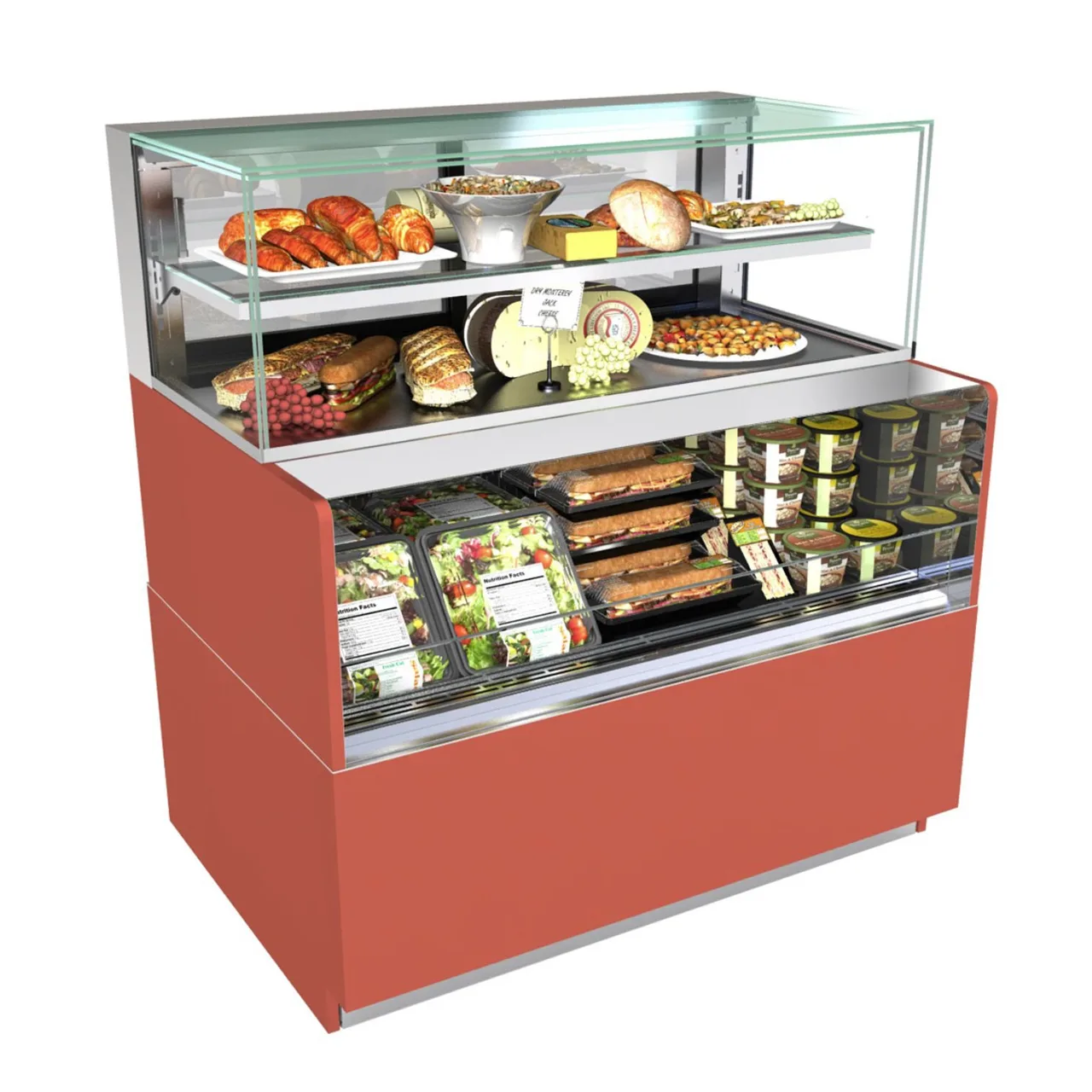 Structural Concepts NR3651RRSSV 36" Reveal Dual Service Dry / Refrigerated Bakery Case