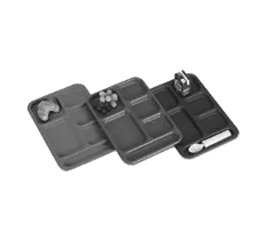Cambro PS1014161 6‑Compartment Tan Tray, 10" x 14½", Co‑Polymer, Scratch‑Resistant, Dishwasher Safe