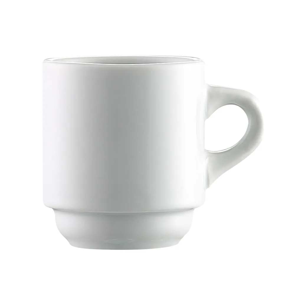 CAC China RCN‑T35 Clinton Cup, 3½ oz (2‑1/8" Dia × 2‑1/2" H) White Porcelain, Stackable – 1 Dozen