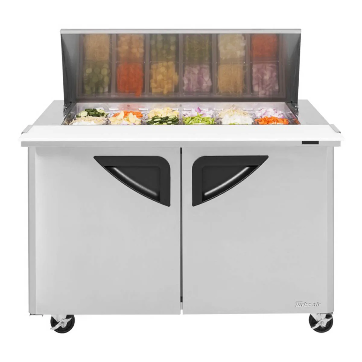 Turbo Air TST-48SD-18-N 48" Mega Top Sandwich/Salad Prep Table w/ 2 Doors, 18 Pans
