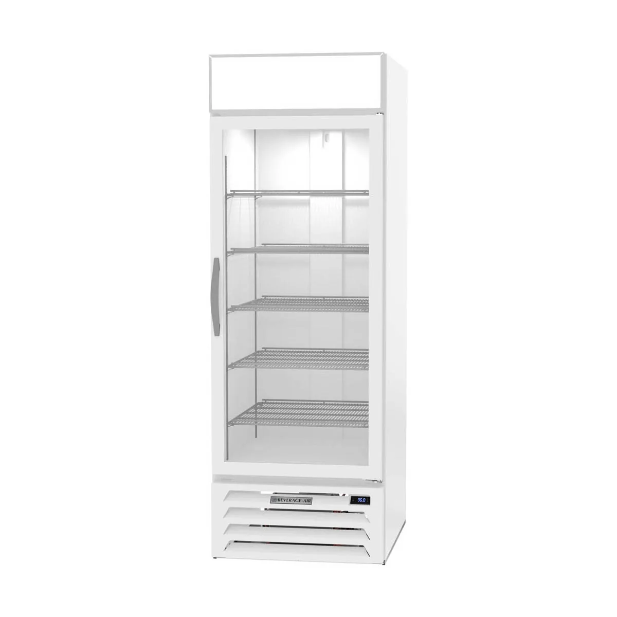 Beverage Air MMR23HC-1-W 27" One Glass Door Merchandiser Refrigerator in White, 23 cu. ft