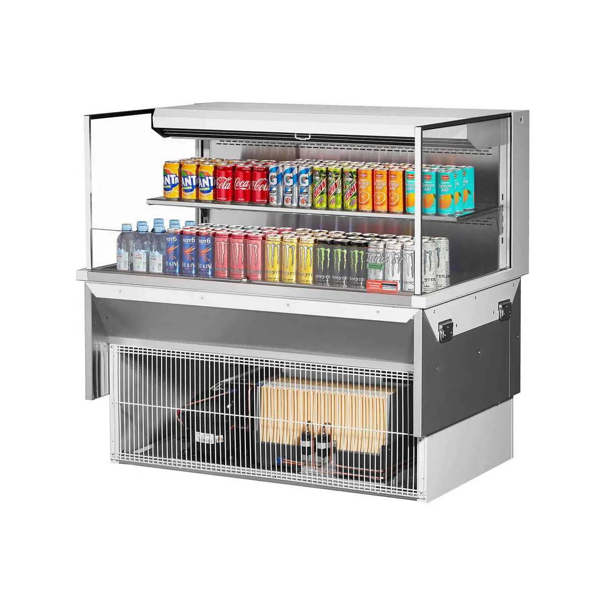 Turbo Air TOM-48L-UF-W(B)-2SI-N 48" Drop In Open Refrigerated Deli Display Case