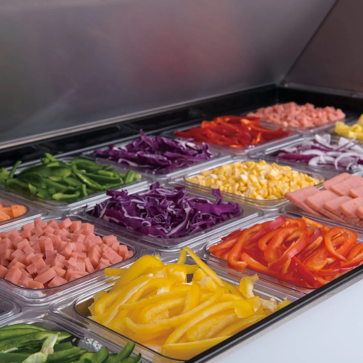 Dukers DSP48-12-S2 48 1/4" Sandwich/Salad Prep Table w/ Refrigerated Base, 115v