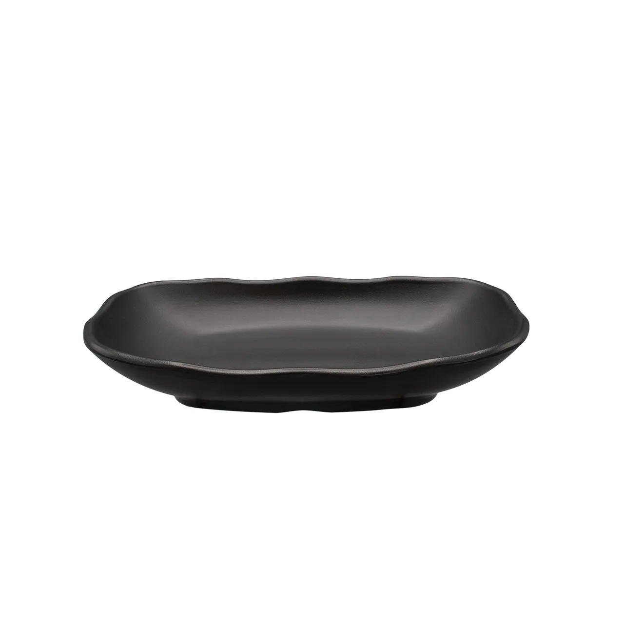 CAC China MLRT-W34-MK Platter, 12.5oz, 8-7/8"W x 5-5/8"D x 1-1/2"H, Matte Black China – 1 Dozen