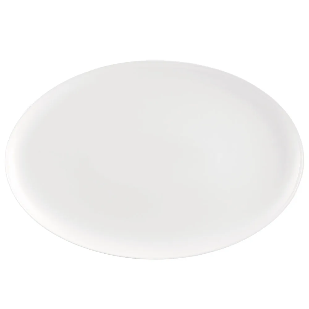 CACChina MX-CP61 Kristen Platter, 16" L x 10-3/8" W x 1-1/8" H, Oval, Porcelain, Safe - Dozen
