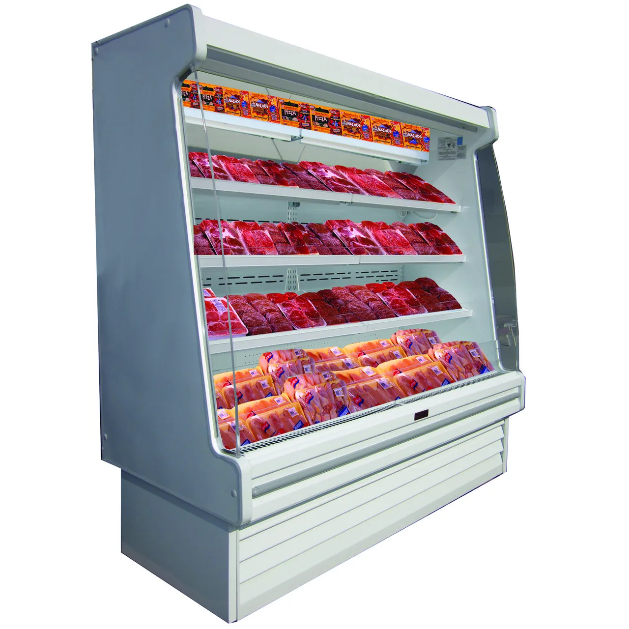 Howard-McCray R-OM35E-4S-LED 51" Vertical Packaged Meats Open Merhandiser in White, Remote