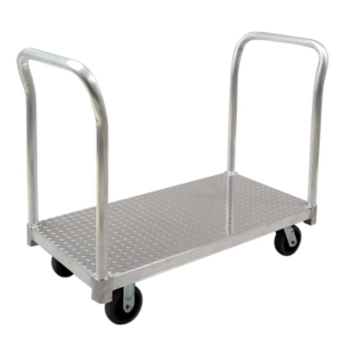 New Age PT2436P6 2600 lb Aluminum Platform Truck, 24x36, Removable Handle, Polyurethane Casters
