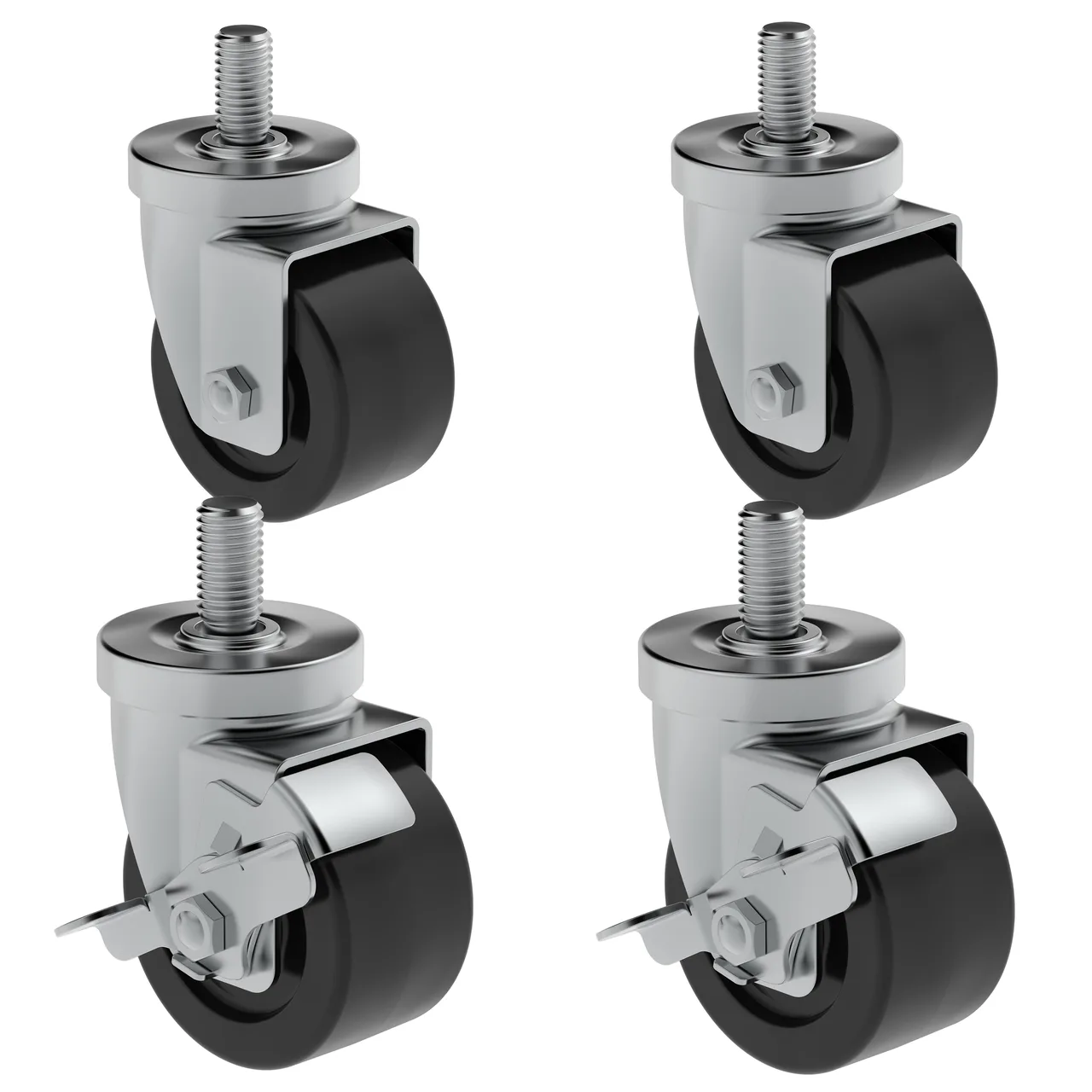 Hoshizaki HS-3546 Casters, 4", (Set of 4) (2 with Brakes)