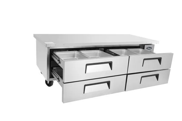 Atosa USA MGF8454GR 76" 4 Drawers Chef Base with Extended Top, 12.1 cu. ft.