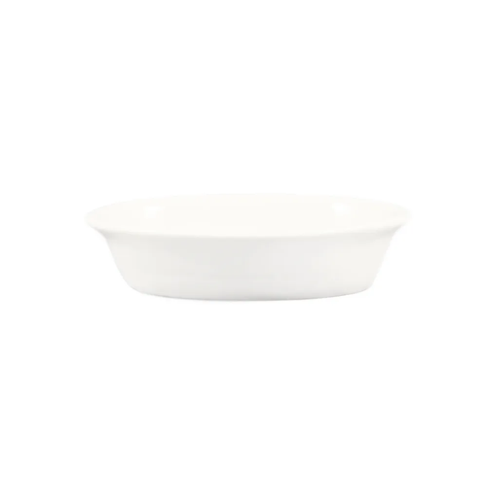 CAC China BKW-9 Oval Baking Dish, 9 oz, 6¾" L x 5⅞" W x 1½" H, White, Dishwasher Safe - 1 Dozen