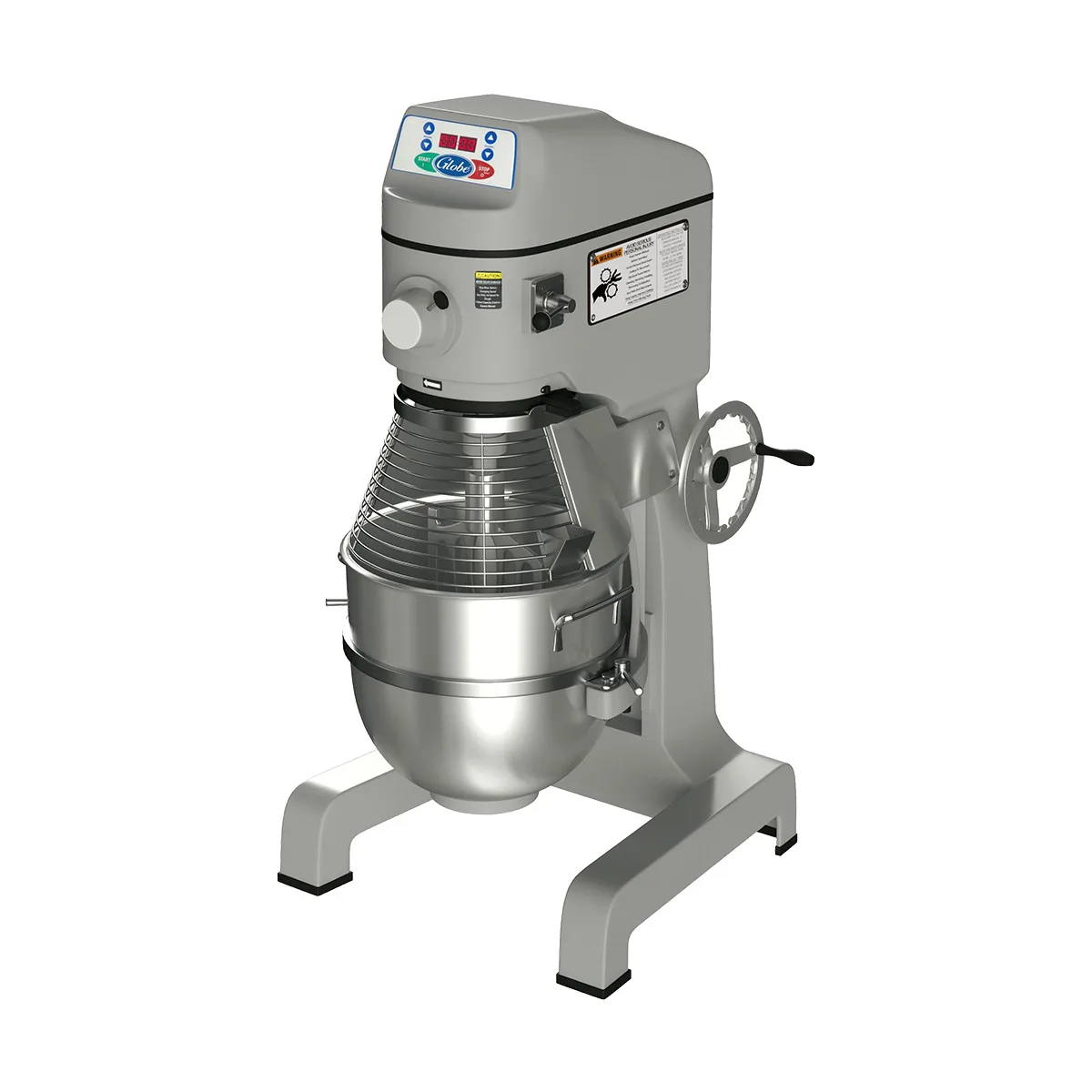 Globe SP40 40 qt Planetary Floor Mixer with Timer, 2 HP, 3-Speed, #12 Hub