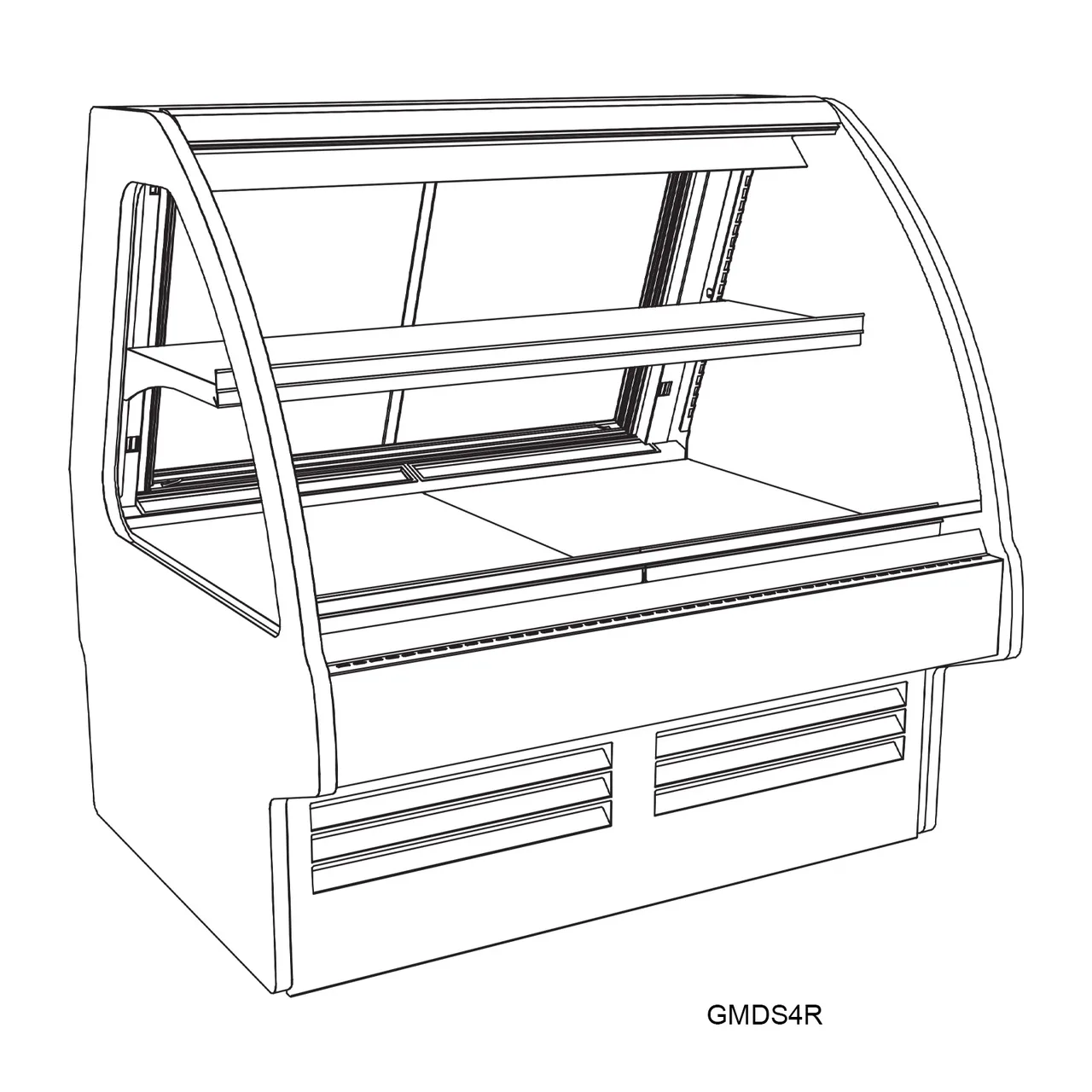 Structural Concepts GMDS12R 146" Curved Refrigerated Deli Display Case