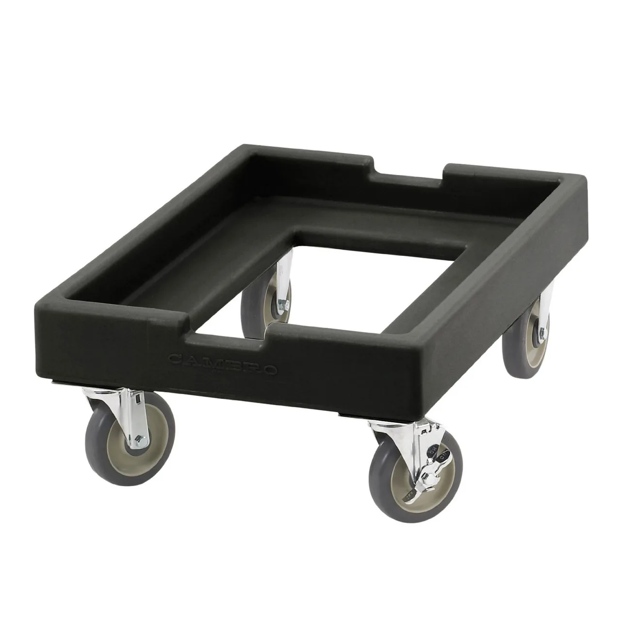 Cambro CD1826PDB110 Camdolly Pizza Dough Box Dolly, 27.88L x 19.88W x 10.25H, 300 lb, Black, Polyethylene