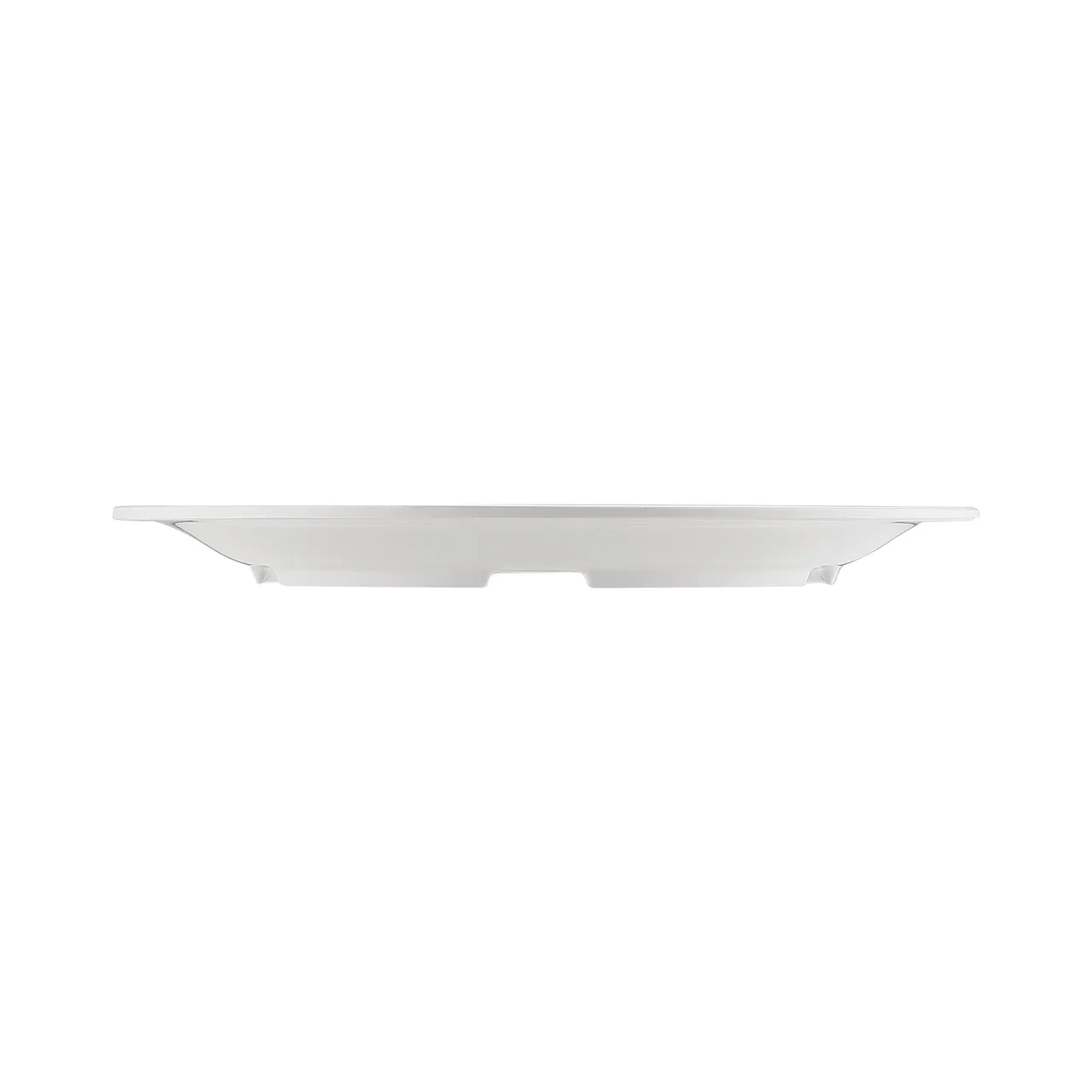 CAC China MLNC-8 Maxwell Plate, 9" Round Narrow Rim, White Melamine, Dishwasher Safe - 1 Dozen