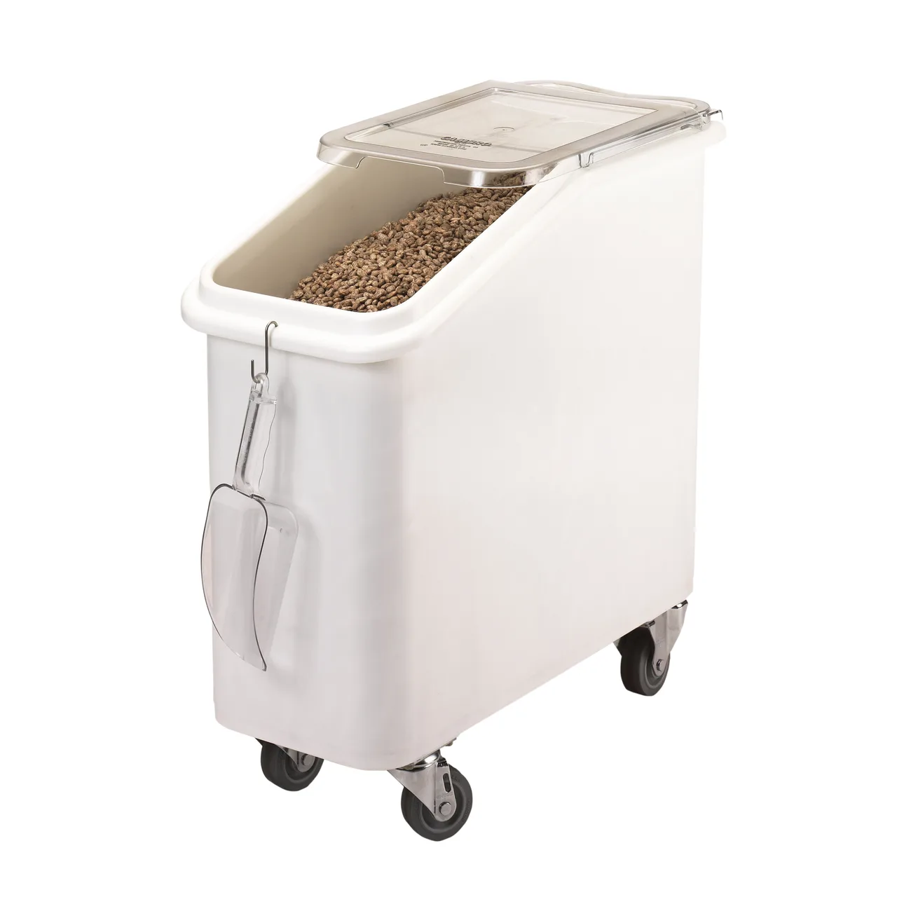 Cambro IBS20148 Mobile Bin – 21‑Gallon White Polyethylene Sliding Cover, S‑Hook, 3" Casters, NSF