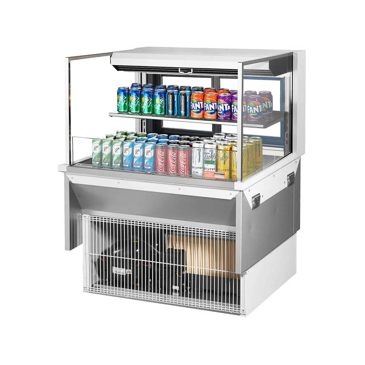 Turbo Air TOM-36L-UFD-W(B)-2SI-N 36" Drop In Open Refrigerated Deli Display Case