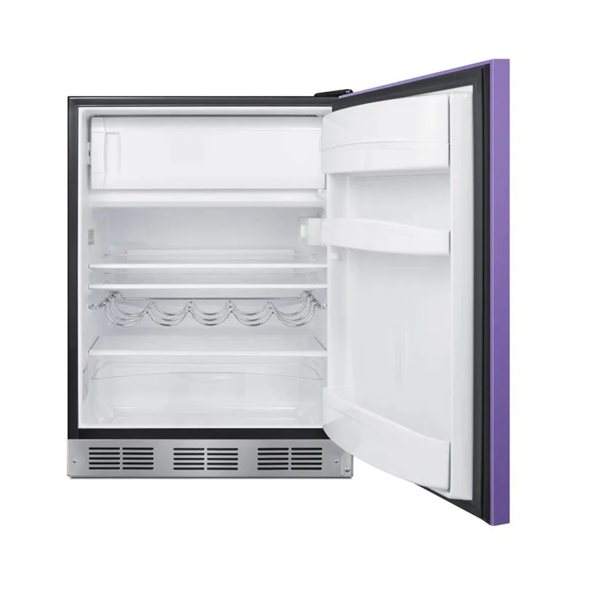 Summit BRF631BKP 23" Undercounter Freezer in Black, w/ Lavender Purple Door, 5.1 cu. ft.