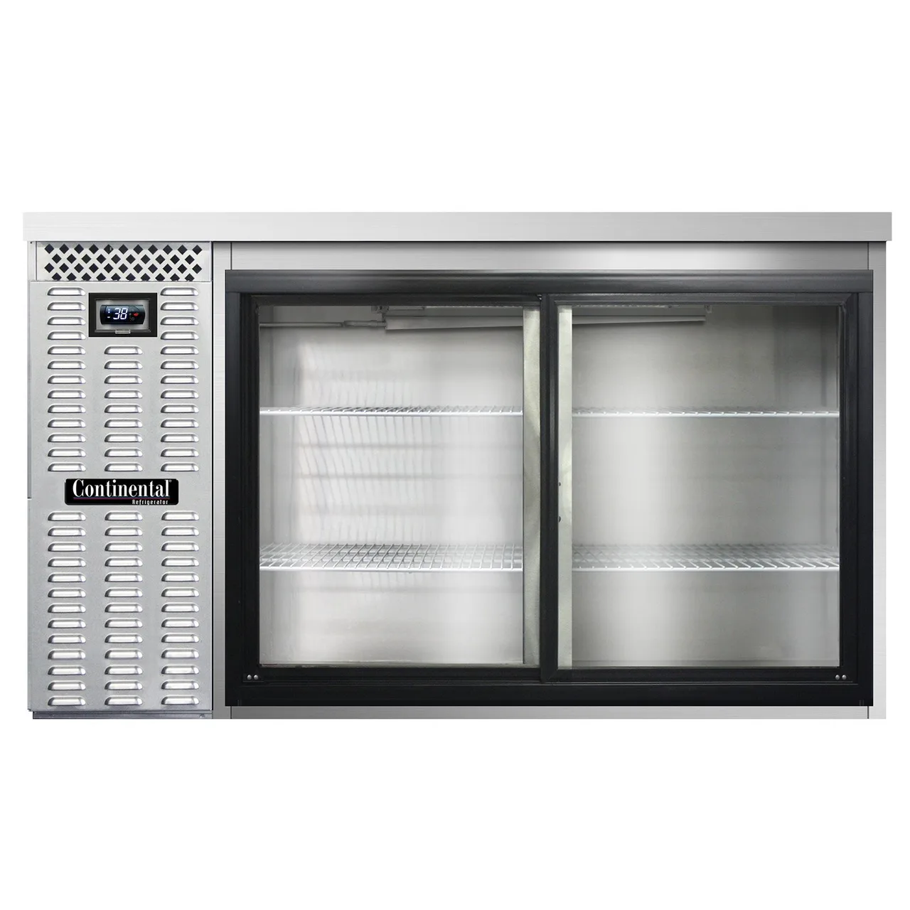 Continental Refrigerator BB59NSSSGD 59" Back Bar Cooler with Glass Door, 22.0 cu. ft.