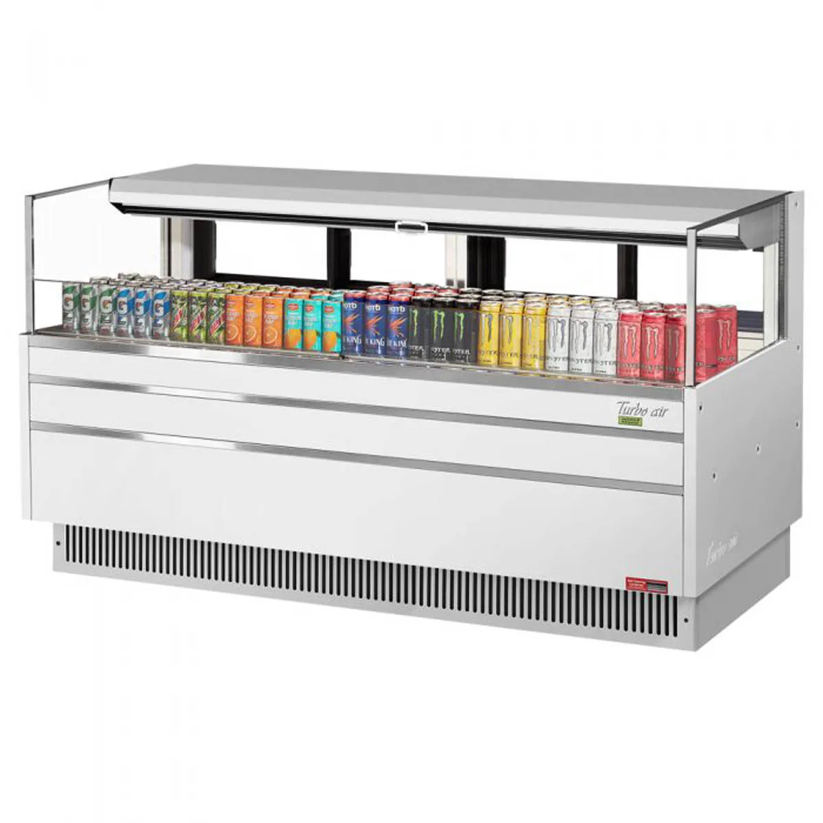 Turbo Air TOM-72L-UFD-W(B)-1S-N 70" Horizontal Open Air Merchandiser, Self-Contained, Deck Only