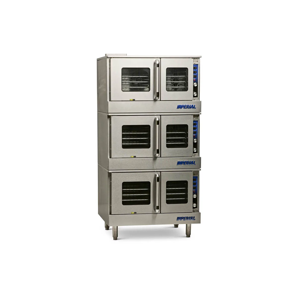 Imperial PRV-3 Triple Deck Full Size Gas Convection Oven with Thermostatic Controls