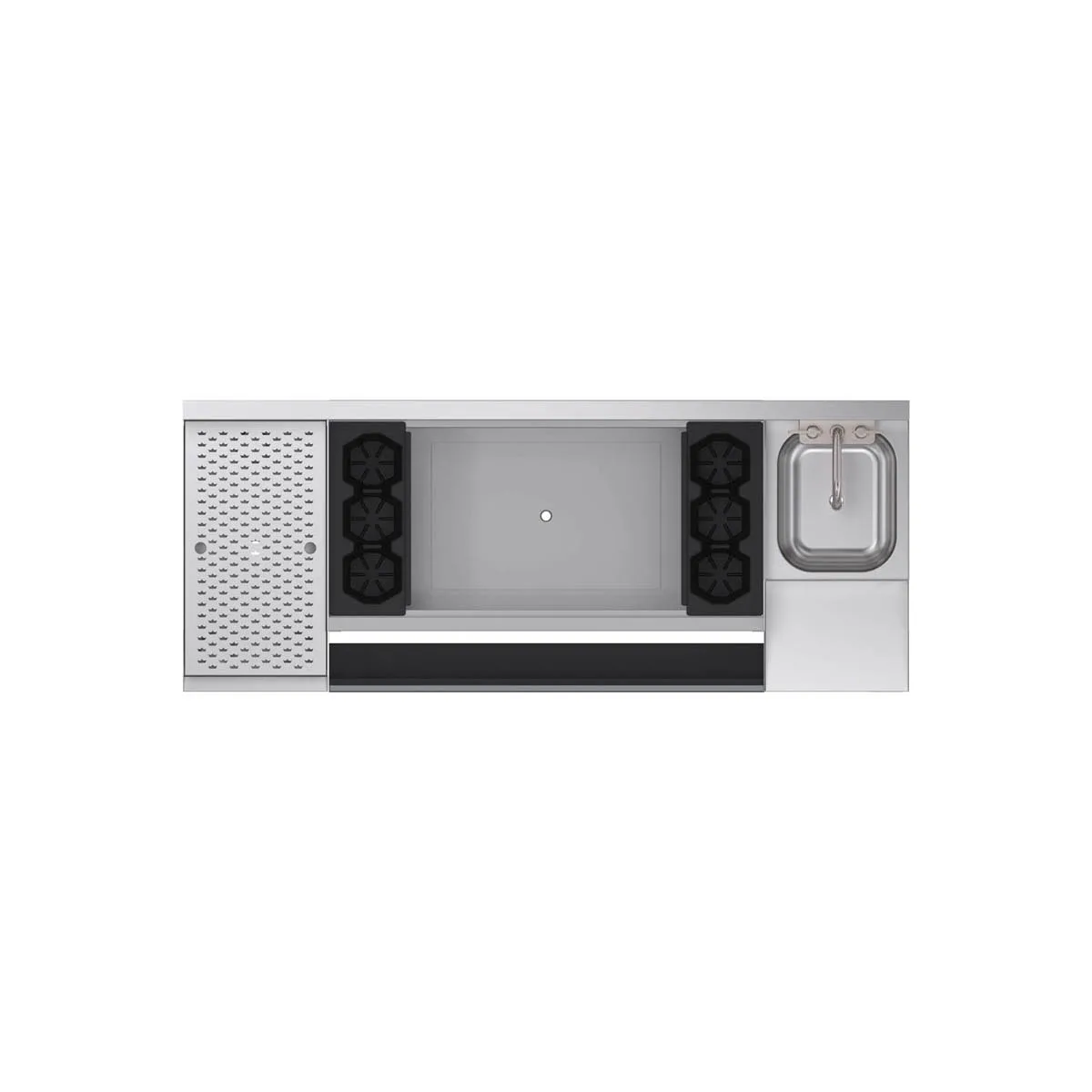 Krowne KR24-W60B-10 60" Blender Station Underbar Ice Bin/Cocktail Station w/ 10 Circuit - 110 lbs