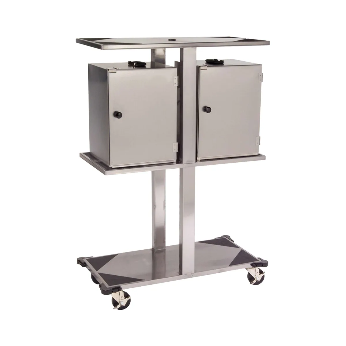 Lakeside 74550 Welded Stainless Steel Food Carrier Box Storage Rack w/ 6 Solid Fuel Boxes