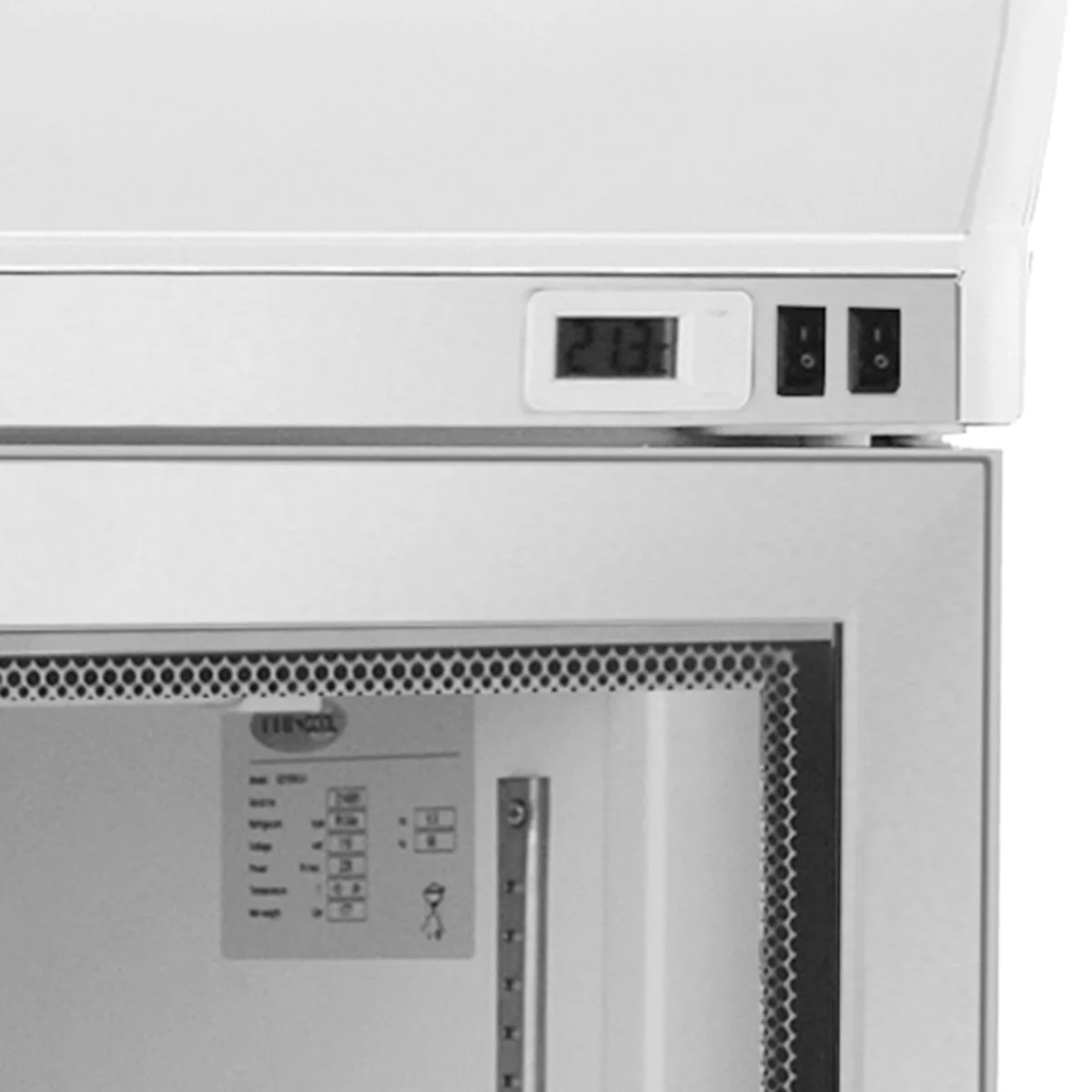 Maxx Cold MXM1-4FHC - 24.3" Wide Countertop Freezer, 4.2 cu.ft, Glass Door, White Steel, Thermostat