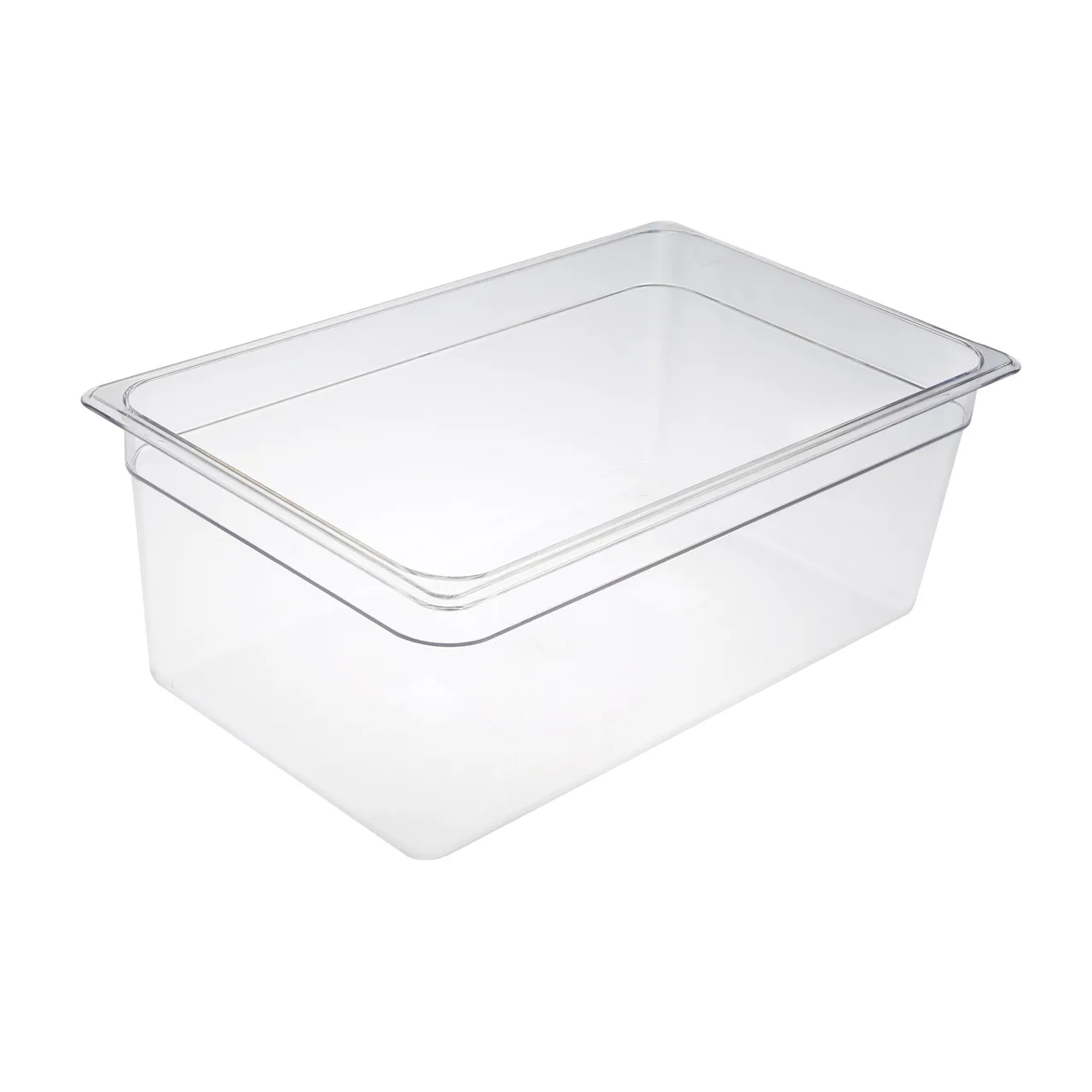 CAC China PCFP-F8 Full Polycarbonate Food Pan, 8" Deep, Clear, Non-Stick Interior - NSF Approved