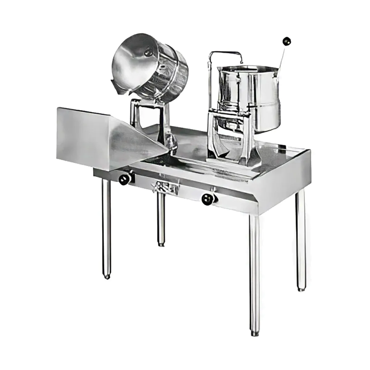 Groen 159450 5 Gallon Floor Tilting 2/3 Steam Jacketed Direct Steam Kettle w/ 40" Table