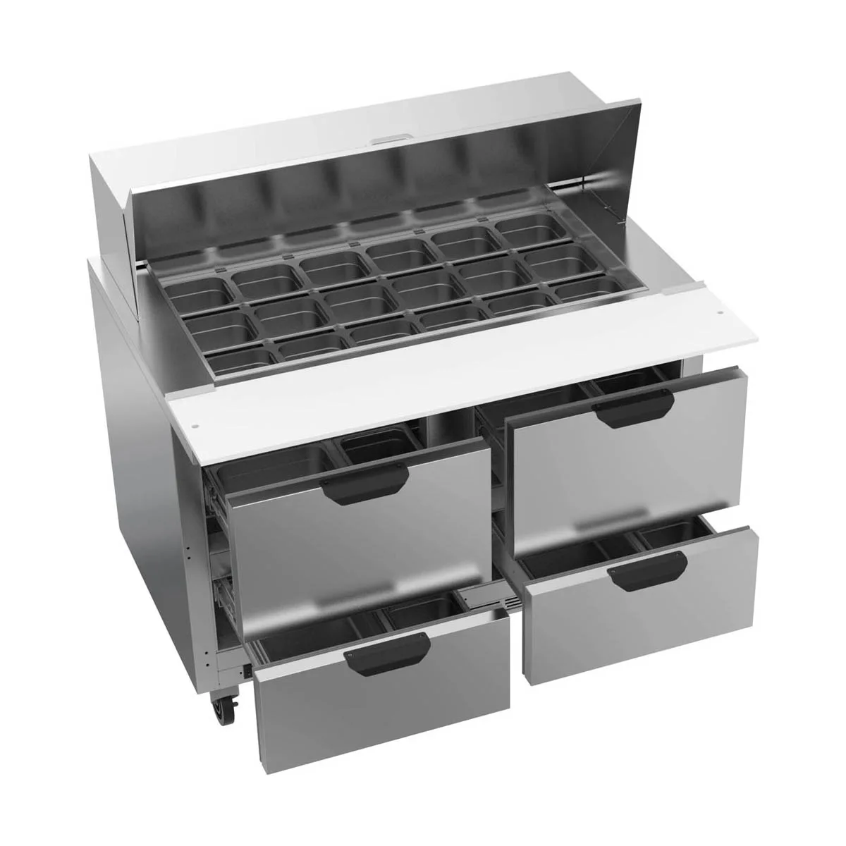 Beverage Air SPED48HC-18M-4 48" Mega Top Sandwich/Salad Prep Table w/ 4 Drawers, 18 Pans