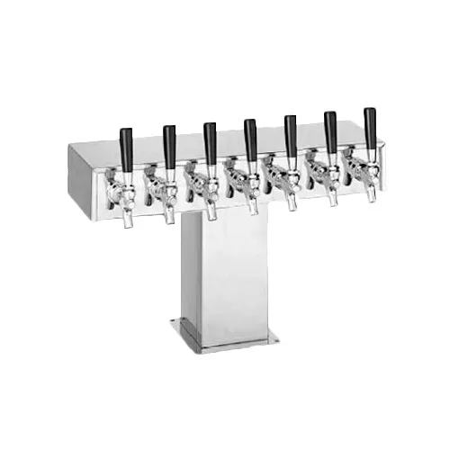 Perlick 4006S8BPC4 Wide Base Tee Draft Beer Dispensing Tower, 13-1/4" Faucet Clearance
