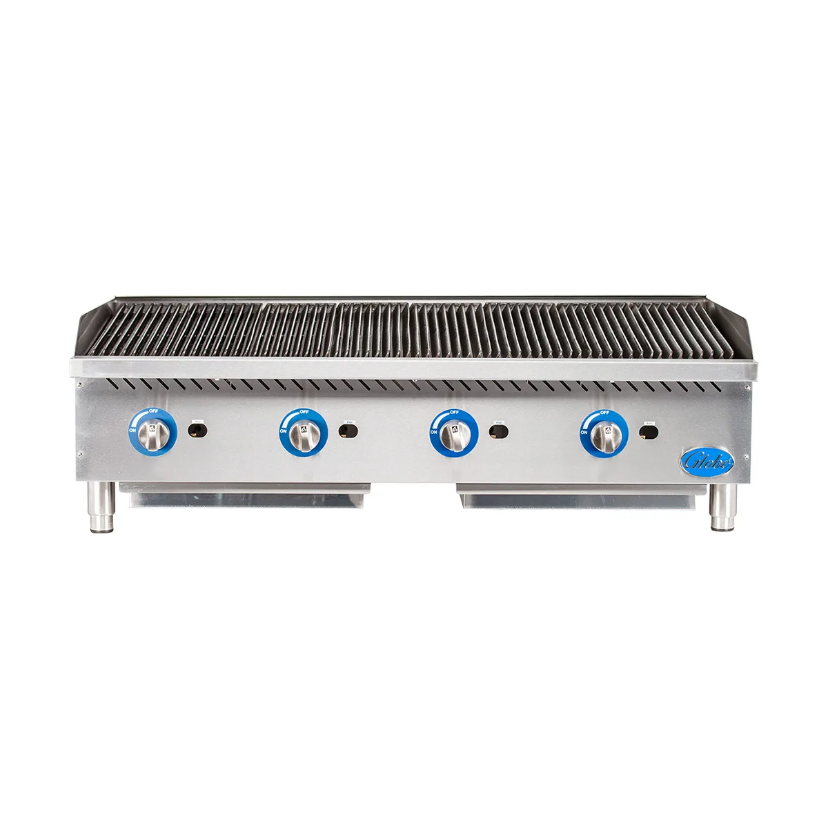 Globe GCB48G-CR 48" Countertop Gas Charbroiler w/ Cast Iron Radiant, (4) Burners, 160.000 BTU