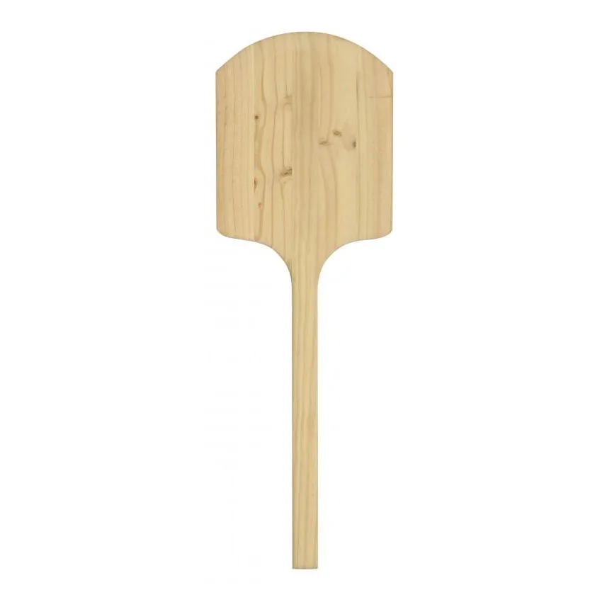 Omcan USA 80601 Pizza Peel – Rectangular Wooden, 12" x 14" Blade, 36" Overall Length, Tapered Handle