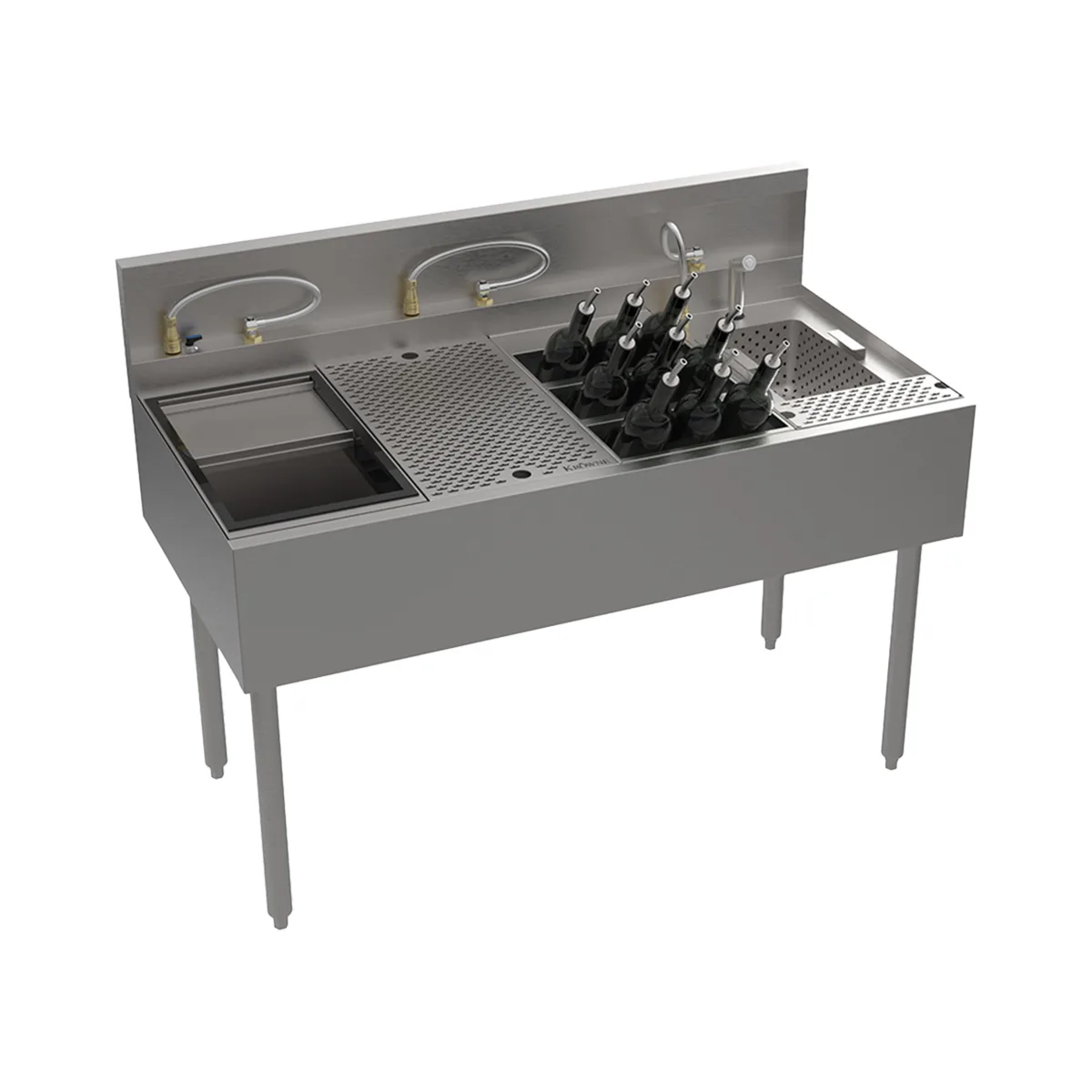 Krowne MW48-B Movewell Adaptive Station with Essential Inserts Bundle - Movewell Adaptive Station Bin with Legs