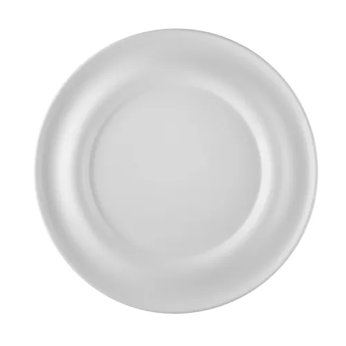 CACChina PS-E21 Dipping Plate, 12-5/8" Dia x 1" H, Round Bone White Porcelain, Medium Rim - Dozen