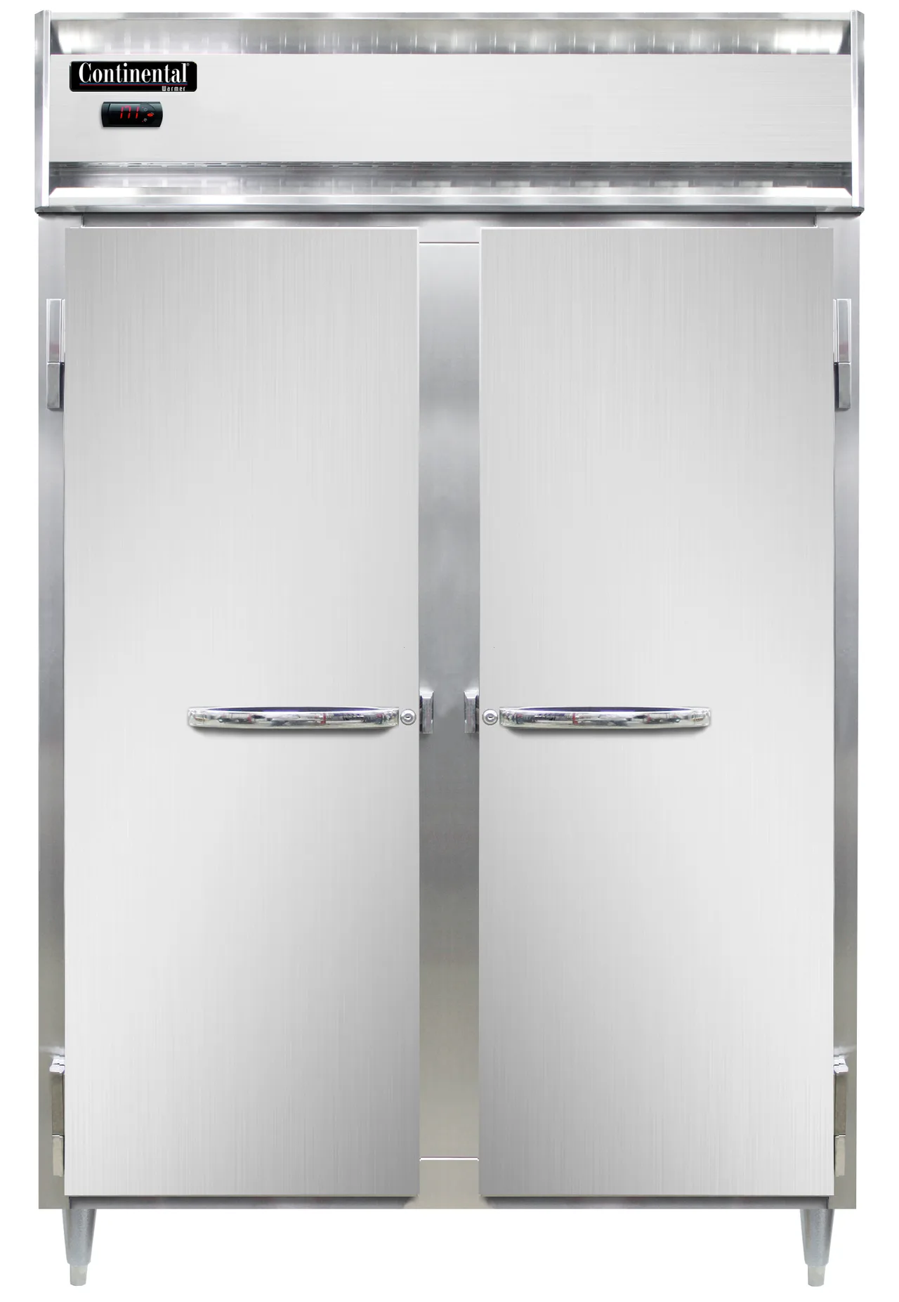 Continental Refrigerator DL2W-SS-PT-SD-GD 2-Section Heated Holding Cabinet, 50 cu ft, Stainless Steel, Pass-Thru, Front Solid/Rear Glass Doors