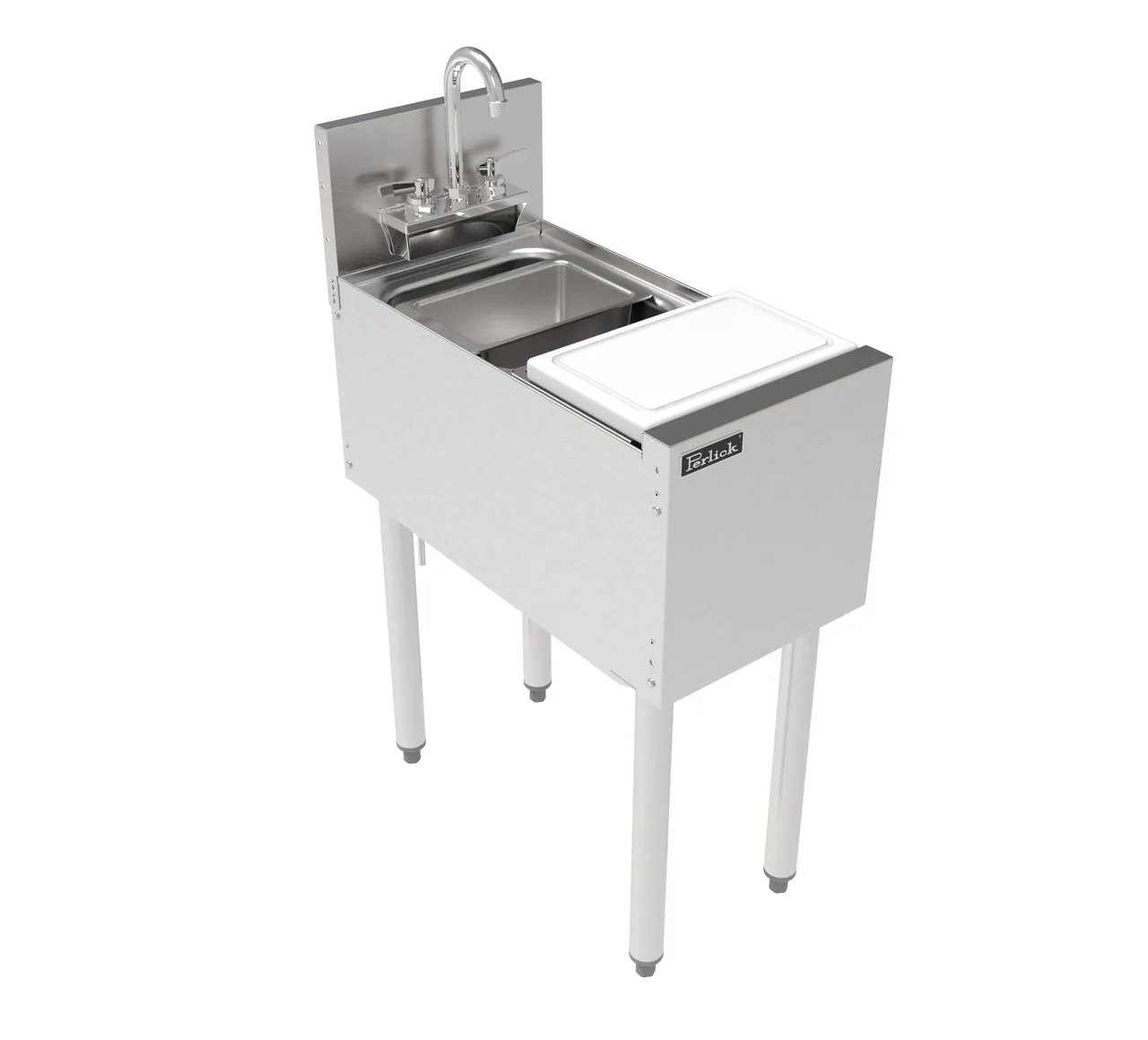Perlick TSF12PS-SB Underbar Sink Units, 1 Compartment with Cutting Board - No Drainboard