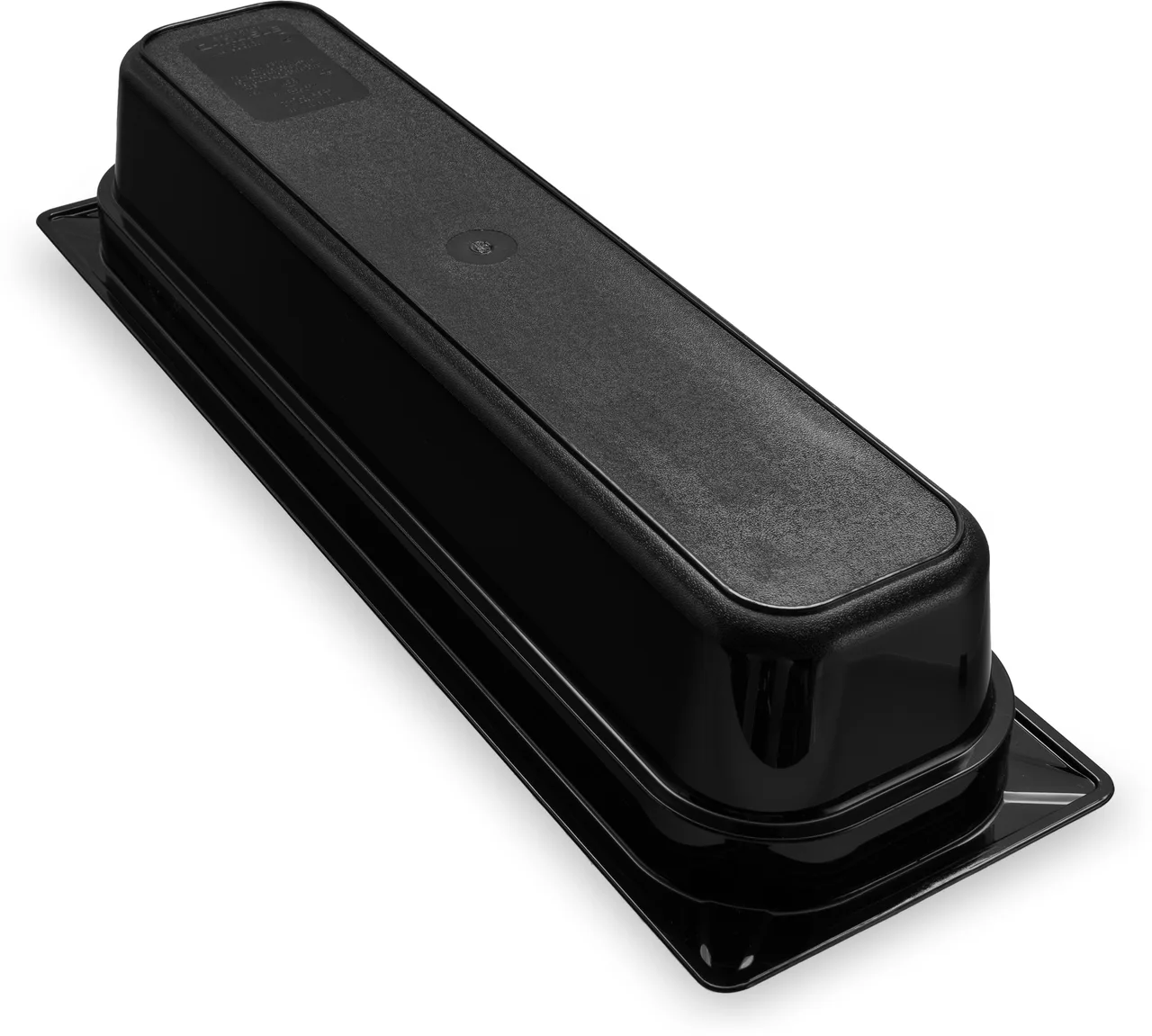 Carlisle 10241B03 Food Pan 5.1 Qt 20-3/4" x 6-1/4" x 4" Black Polycarbonate Dishwasher Safe