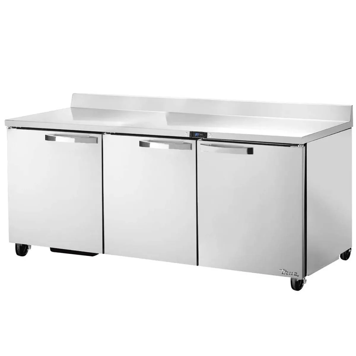 True TWT-72-HC~SPEC3 72" 3-Section Worktop Refrigerator w/ 3 Doors, Stainless Steel