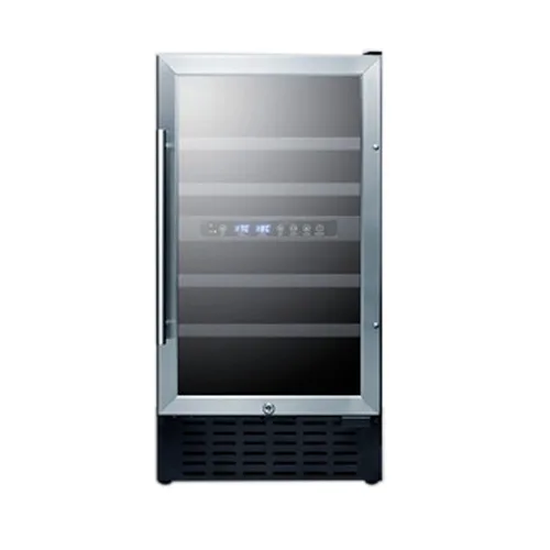 Summit SWC182ZADA 18" Glass Door Wine Refrigerator, Dual Temperature, 28 Bottles