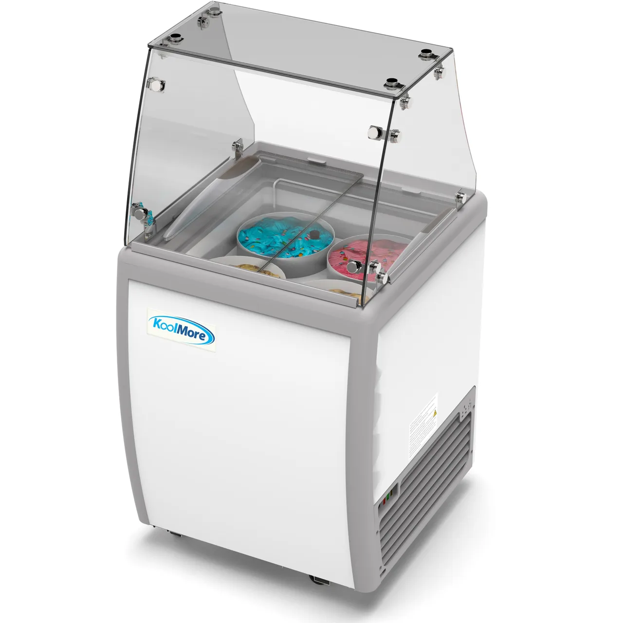 Koolmore KM-ICD-26SD-FG 26" Gelato/Ice Cream Dipping Cabinet w/ Sneeze Guard