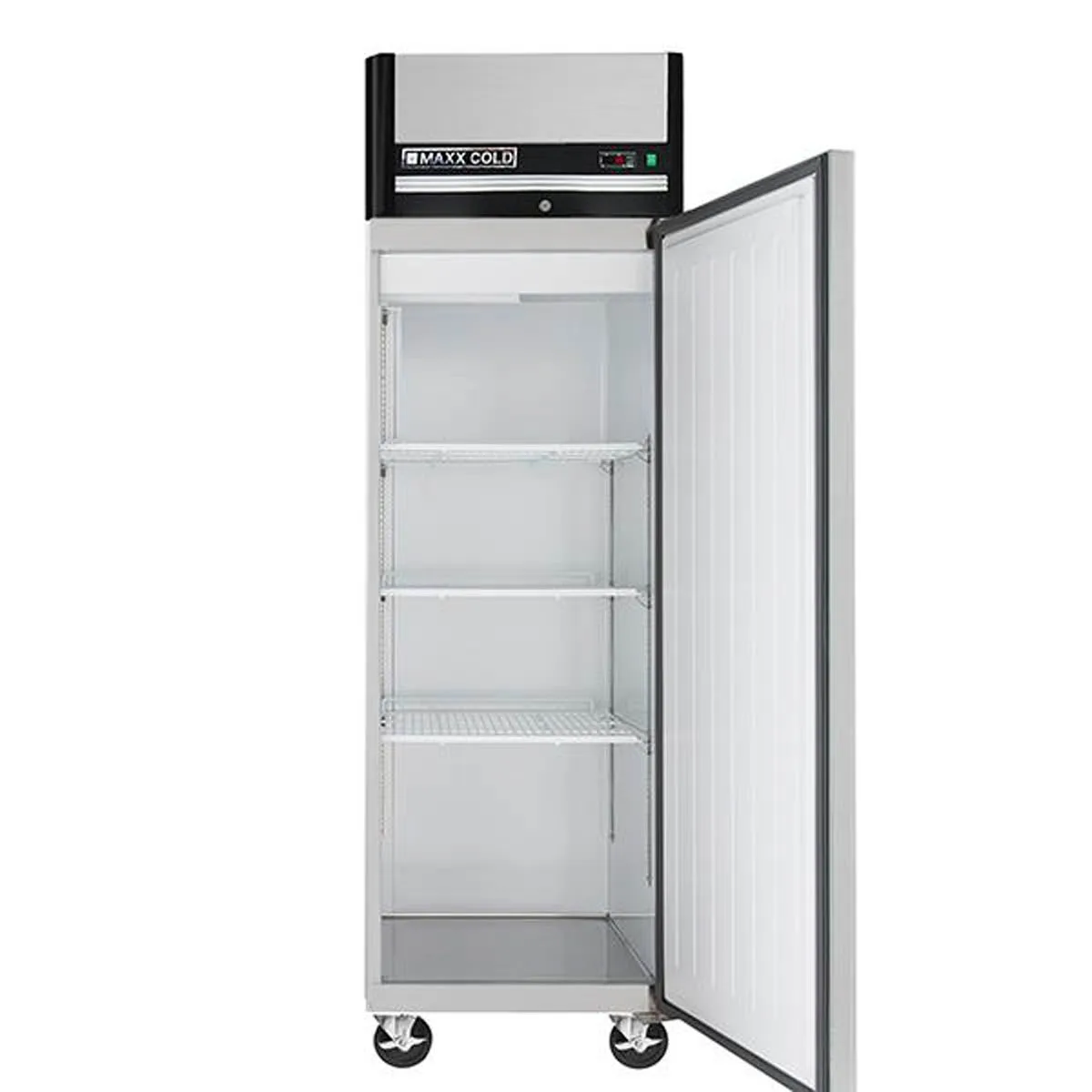 Maxx Cold MXCR-23FDHC 26" 1-Section Reach-In Refrigerator w/ Solid Door, Top Mount, Aluminum Interior, 23 cu. ft