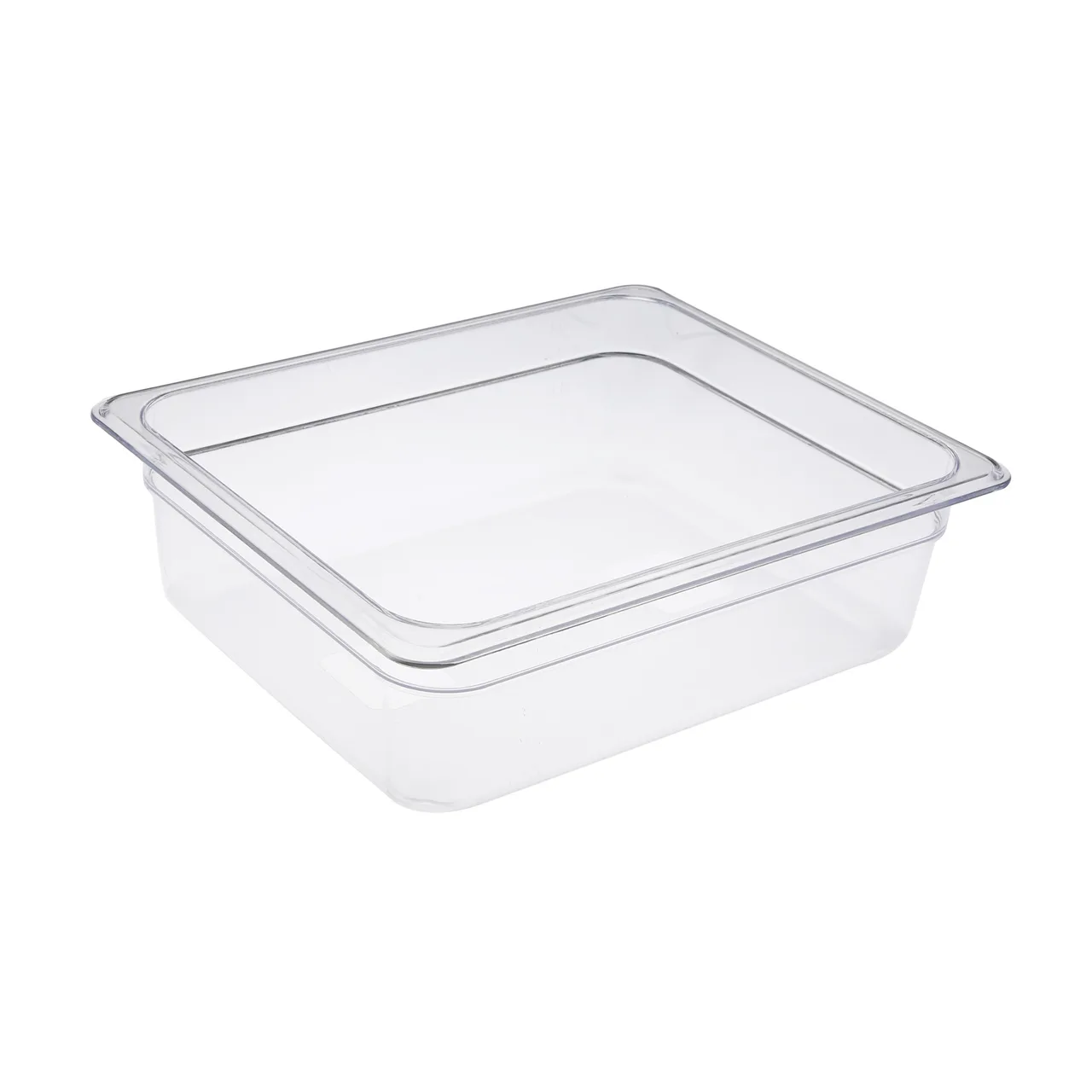 CAC China PCFP-H4 Half-Size 4" Deep Polycarbonate Food Pan, Clear, Non-Stick Interior