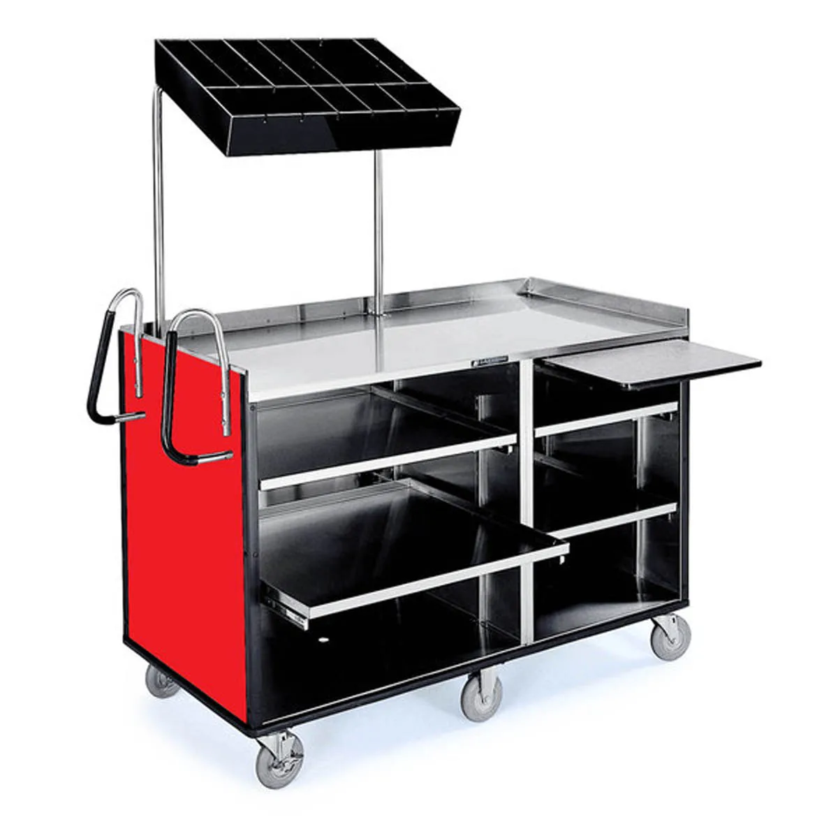 Lakeside 68010 Stainless Steel Deluxe Mart Cart / Vending Merchandising Kiosk