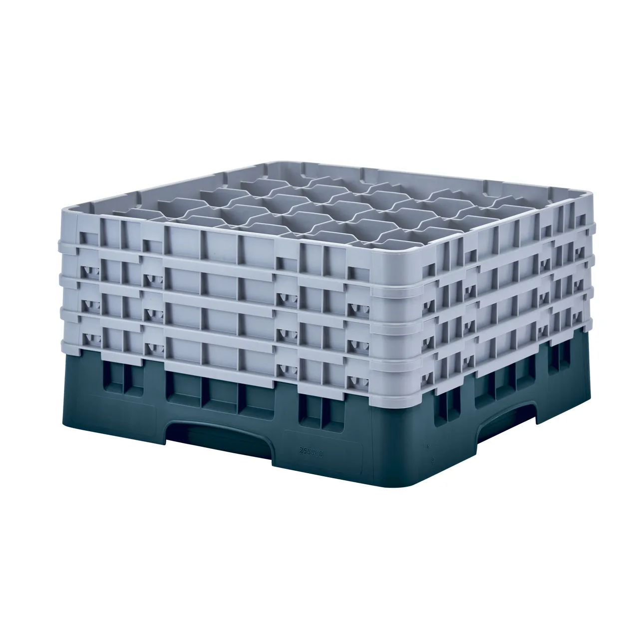 Cambro 25S900414 Camrack Glass Rack, Teal, Full Size, 19-3/4 x 19-3/4, 25 Compartments, 3-7/16 Max Dia