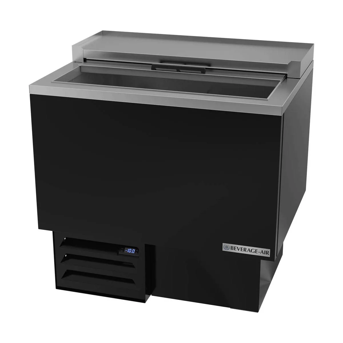 Beverage Air GF34HC-B 34" Black Glass & Plate Chiller, 6.4 cu. ft.